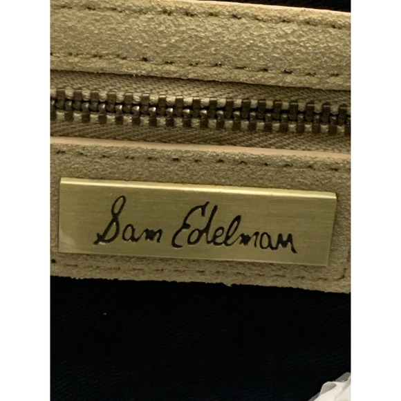 Sam Edelman Emerald Green Velvet Eagle Suede Embroidered Clutch Handbag NIB - Picture 7 of 8